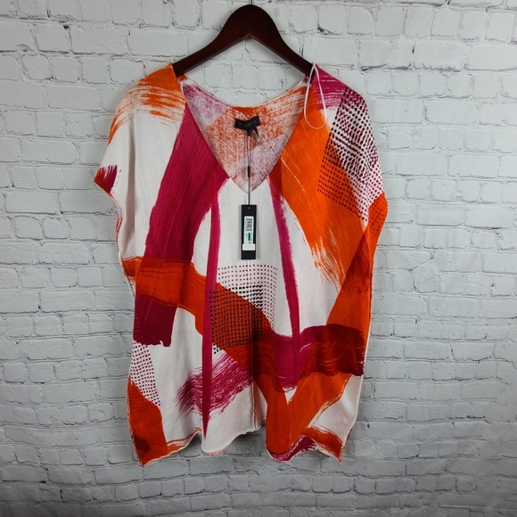 Donna Karan New York. Paint Stroke Poncho t… - Picture 1 of 16